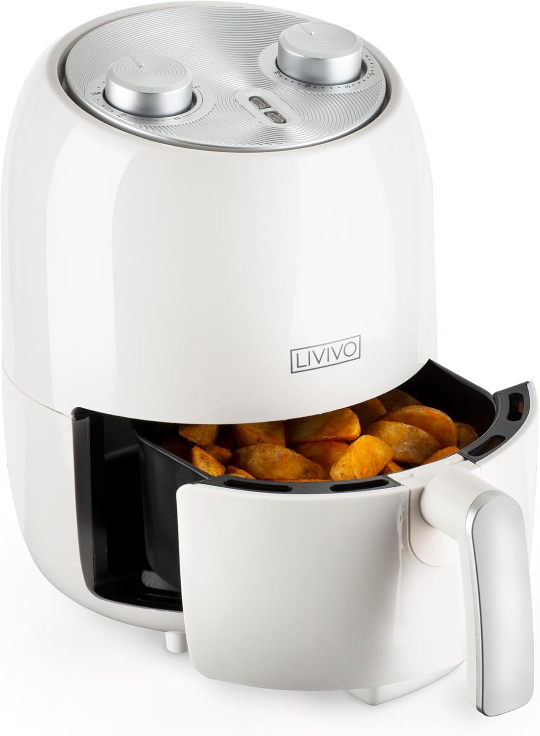 LIVIVO Manual Control Air Fryer, MultiFunctional 1000W CounterTop Fryer for Convenient and