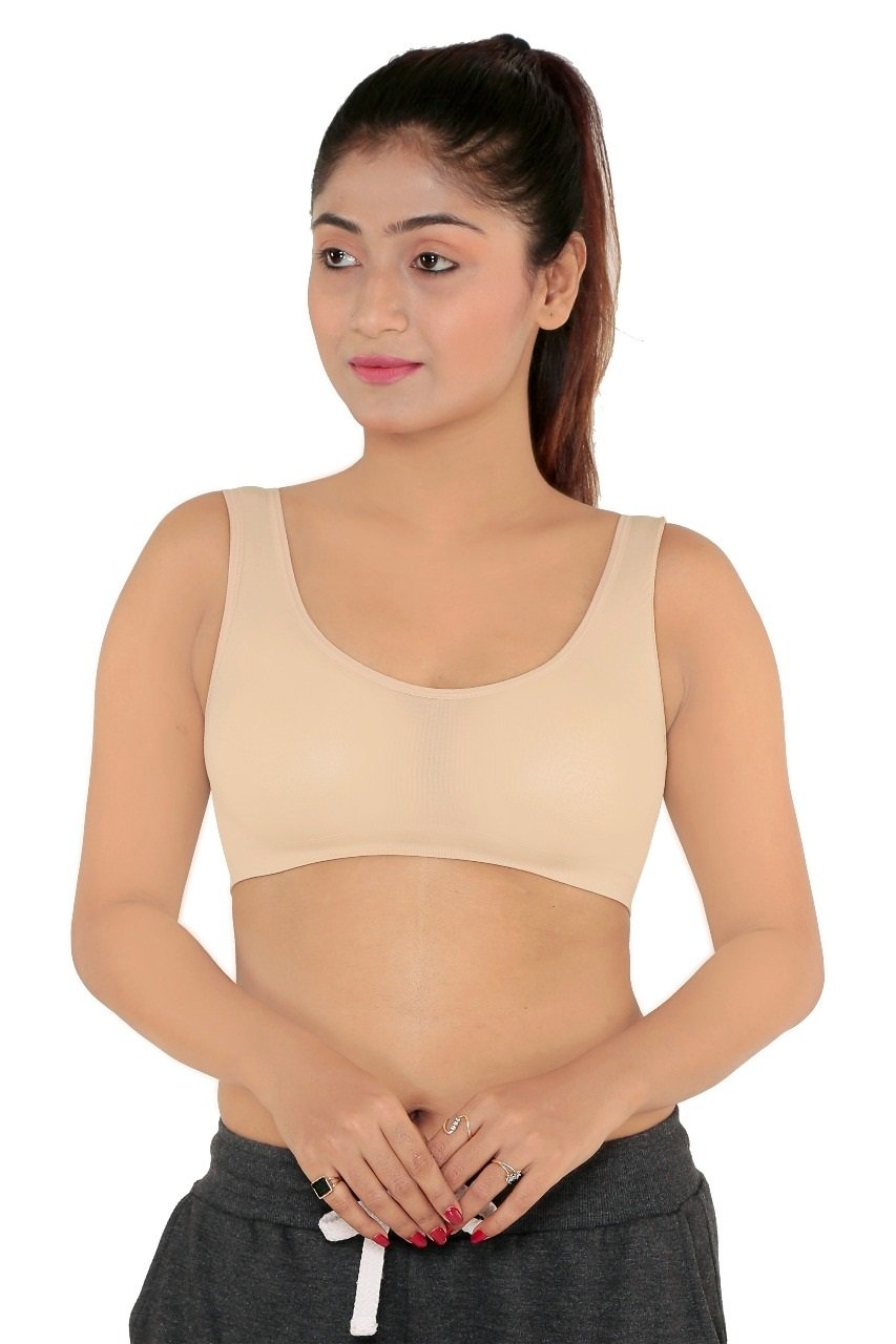 fashiol Women's/Girl's Cotton Non Padded Wirefree Sports Bra-picture-11