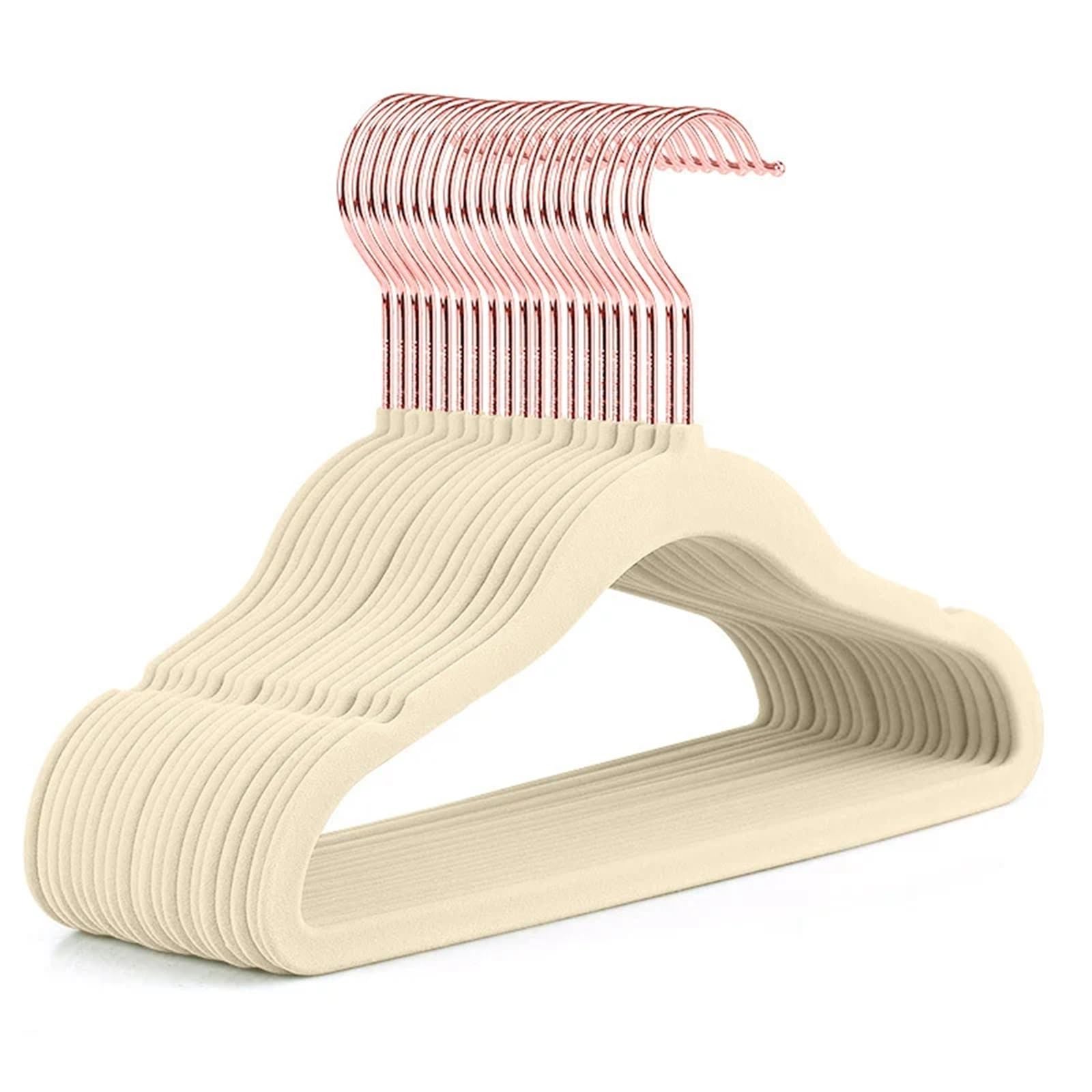 Flocked Hangers 10PCS Velvet Dryer Hanger 30CM Seamless Flocking Hook Dry And Wet Wardrobe Storage(M06)