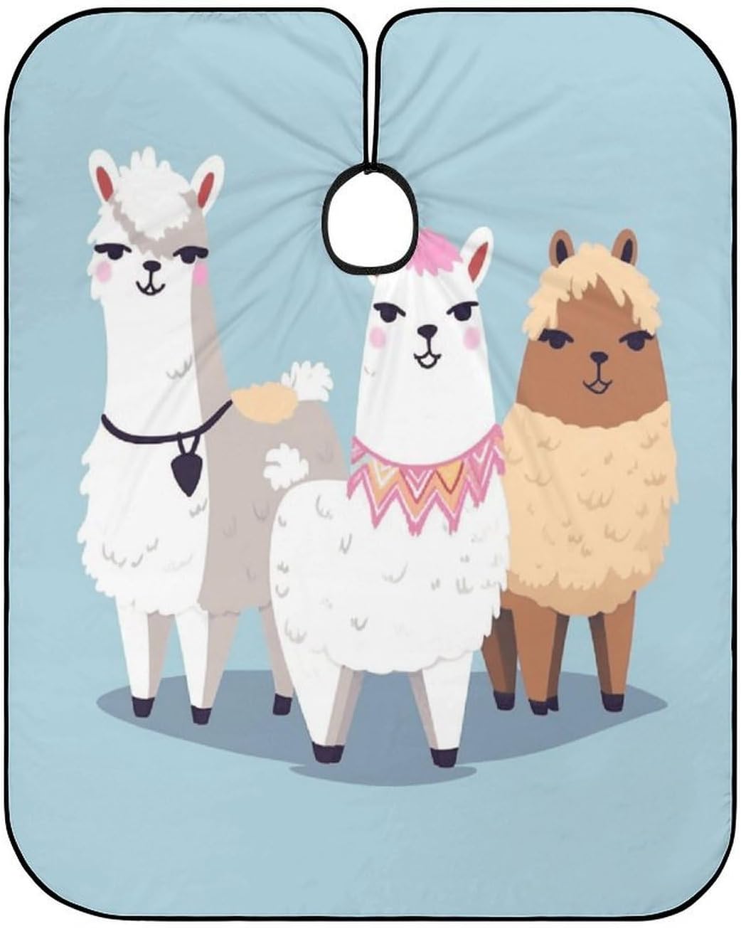 Cute Alpacas Apron for Women Men,Barber Cape with Adjustable Snap Closure,Hair Cutting Cape,66.9 X 56.7 Inches for Hair Dye, Comb-out, Styling, Shampoo