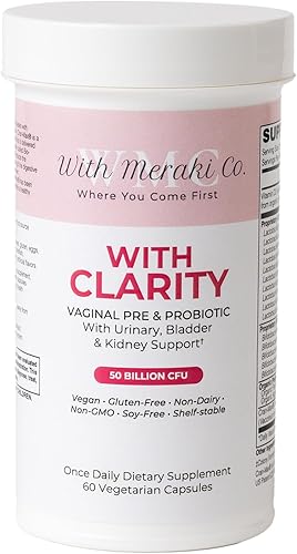 con Clarity Preprobiótico con soporte vaginal y urinario