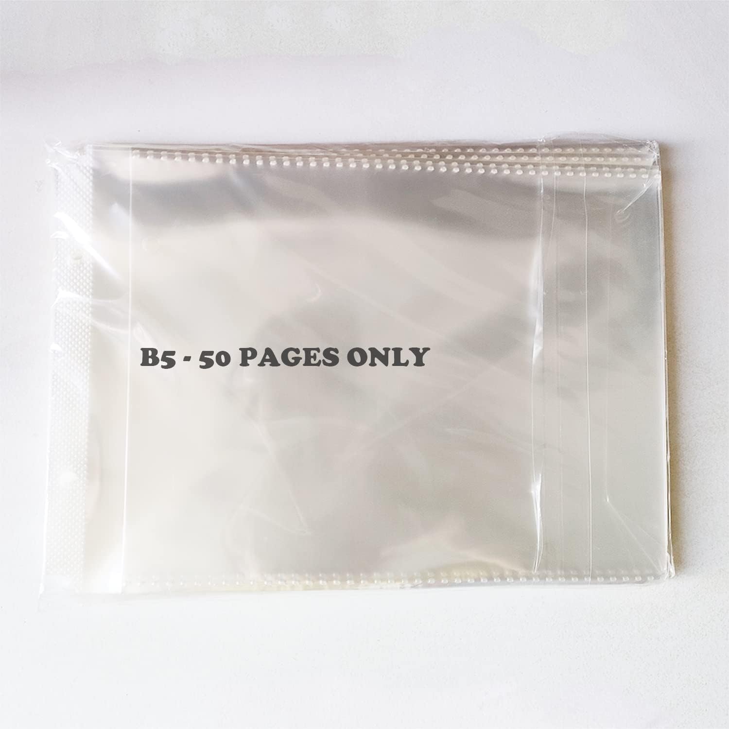 Greeting Card Organizer, Holds 50+ Pages 2 Ring Binder Transparent Postcard Film Photo Album Ticket Photocards Holder Pocket Sleeves (B5 Type)