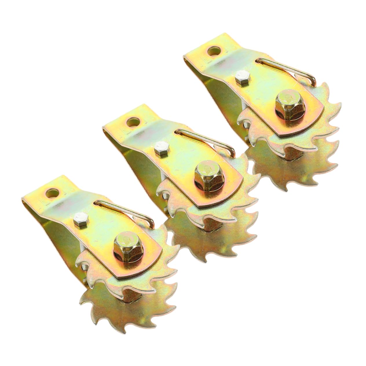 Tensor de Cable de Alambre para Cercas, 3 Piezas de Acero Dorado