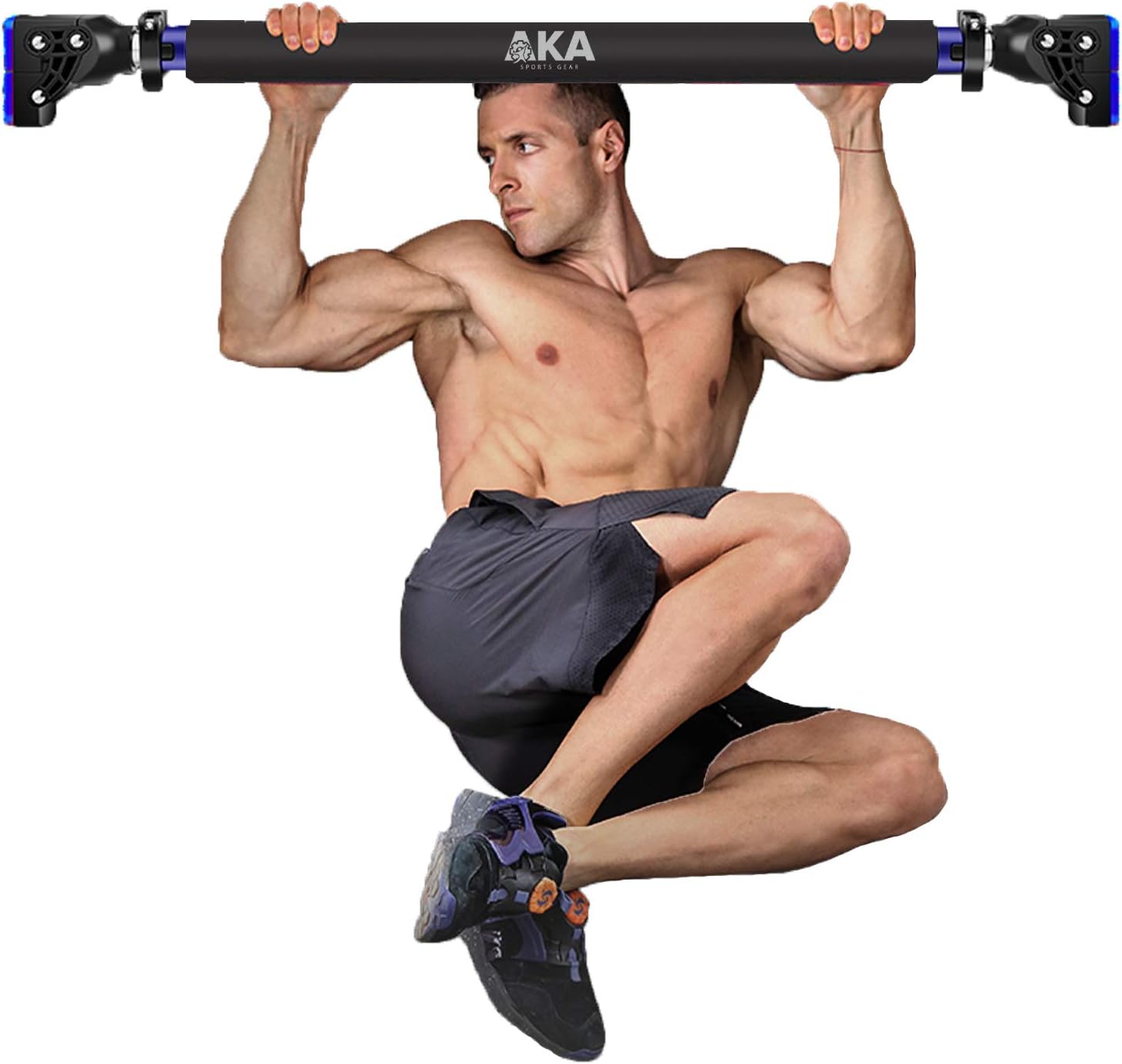 AKA Pull Up Chin Up Bar, Upper Body Workout Door Exercise Bar Without Screw Installation, Doorway Pull up Bar with Locking Mechanism System, with 28.15“ - 37.5''