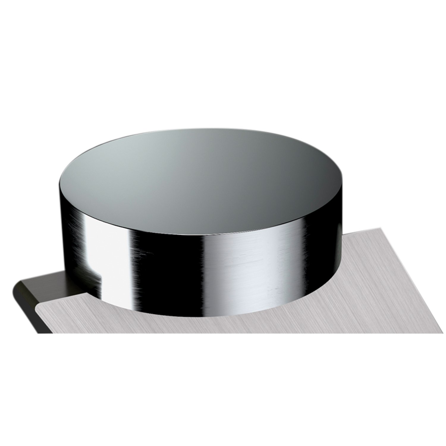 Adaptateur en verre pour console de bar Korfu en inox de 50 mm