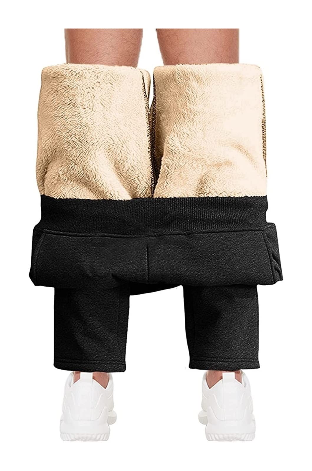 WEITING Pantalones De Chándal Casuales De Lana For Hombre Pantalones De Chándal con Cordón Pantalones Deportivos Elásticos De Algodón Pantalones De Trabajo Pantalones chándal
