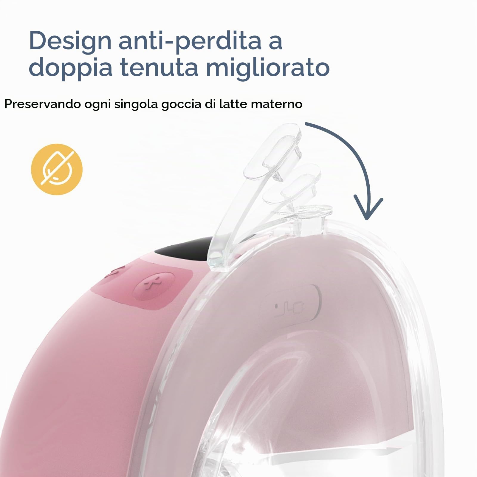 MomMed S33 Pompa per latte elettrica portatile, ultra silenziosa, per lavoro e notte, pausa one-touch, luce notturna, a prova di perdite, 4 modalità e 9 livelli, inserti da 17/19/21 mm (rosa, 2 pezzi)