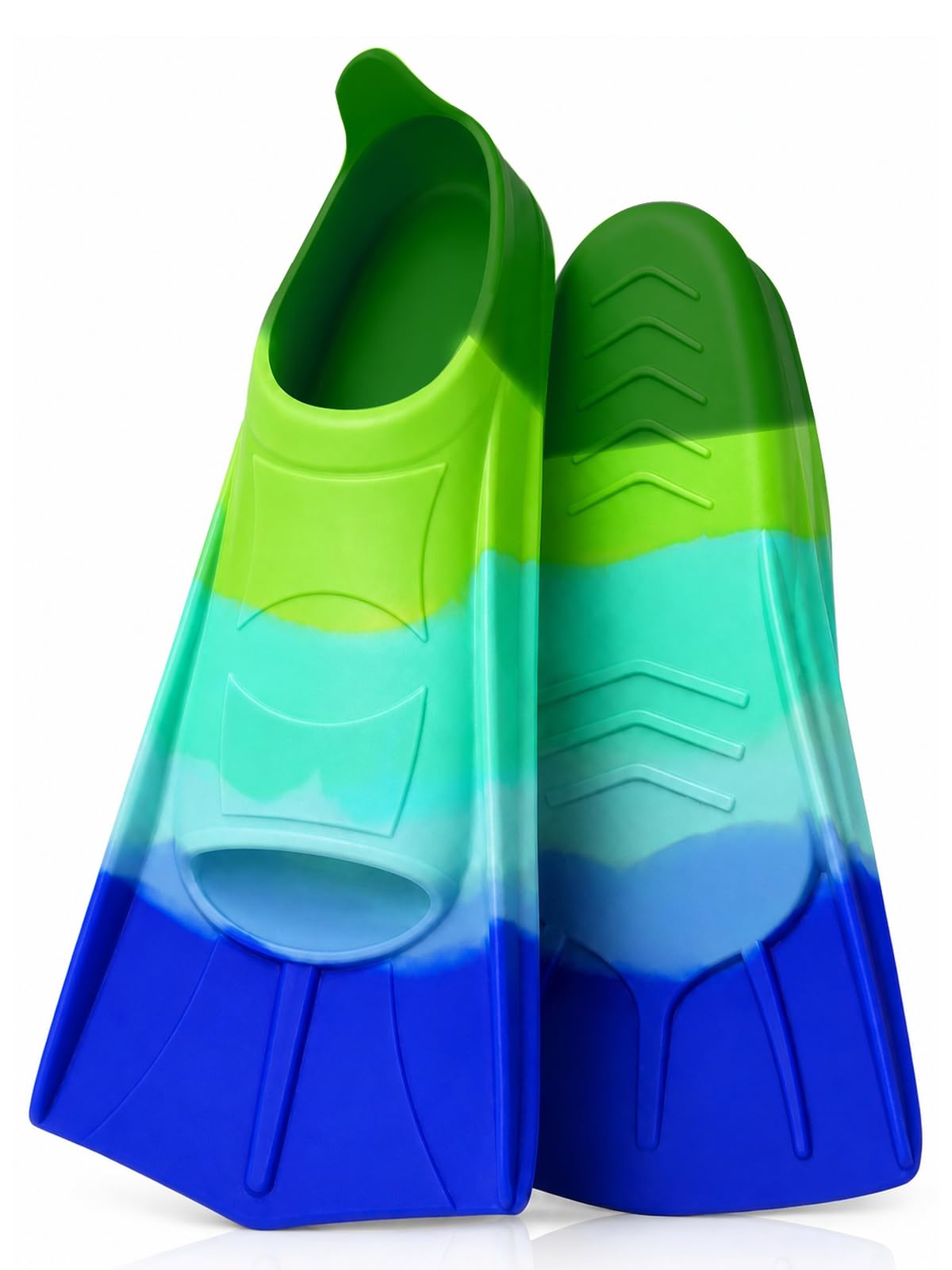Swimming Fins Children, Fins Children, 100% Silicone Short Snorkel Fins, Training Fins for Adults Child Swimming, Open Water, Snorkelling, Diving for Beginners (A Fins, S (33-35))