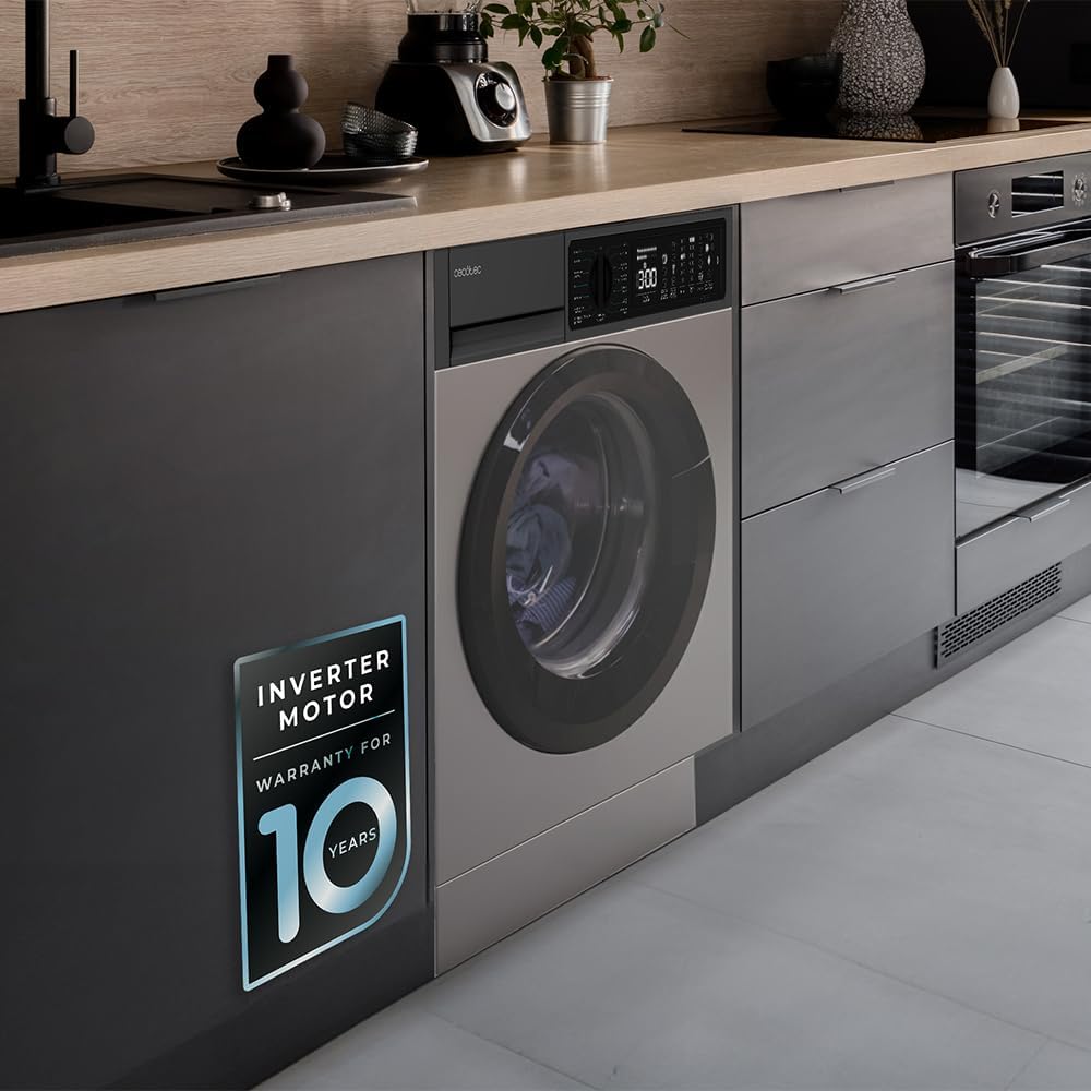 Close-up of the washing machine's digital control panel