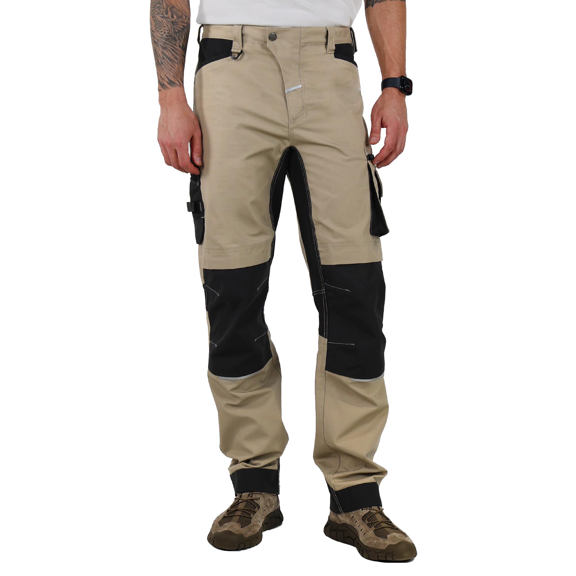 Men's Construction Work Utility Pants Cordura Double Knee