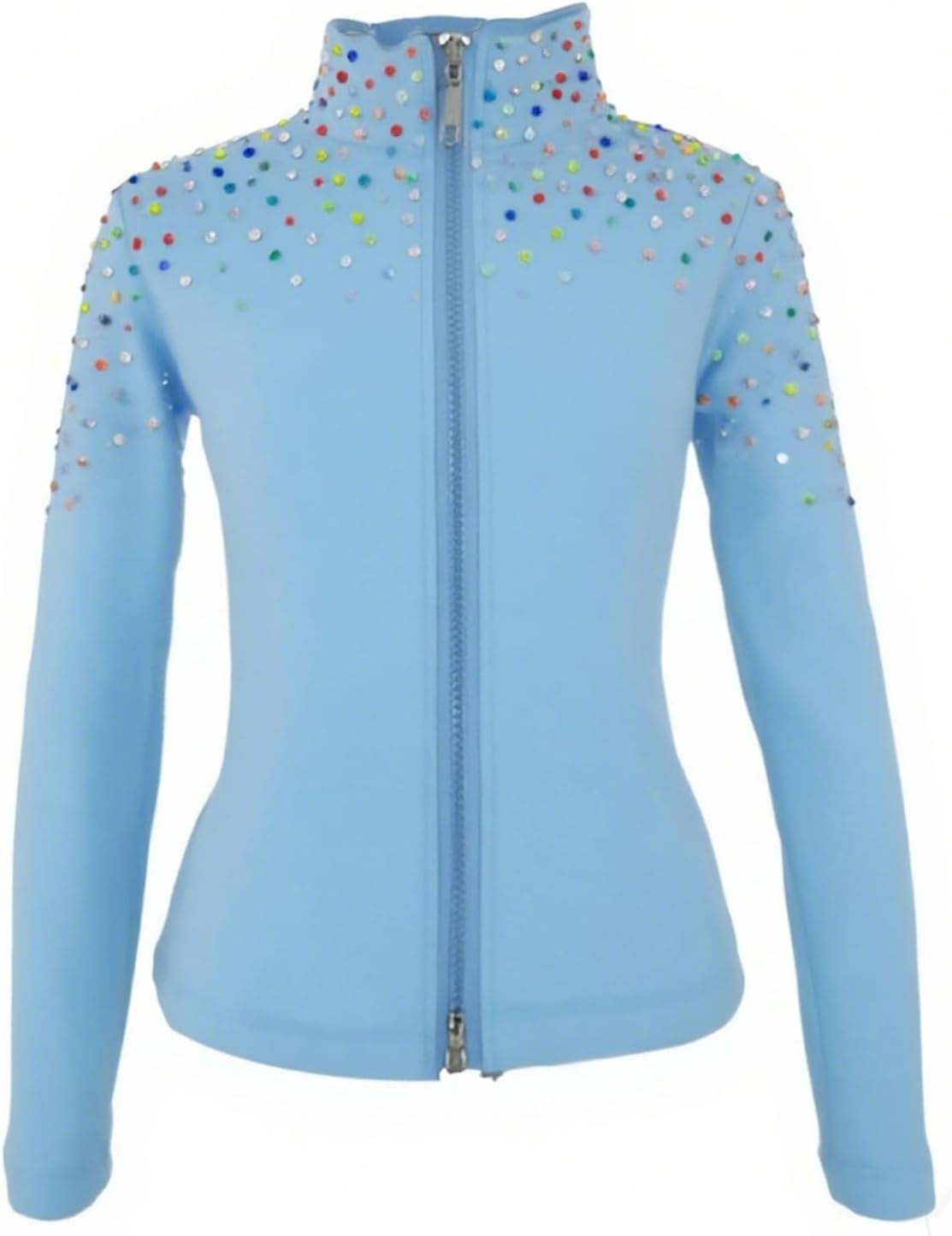 LIUHUO Figure Ice Skating Training Jackets Girls Womens Shiny Colored Diamond Girl Comfortable Warm Coats