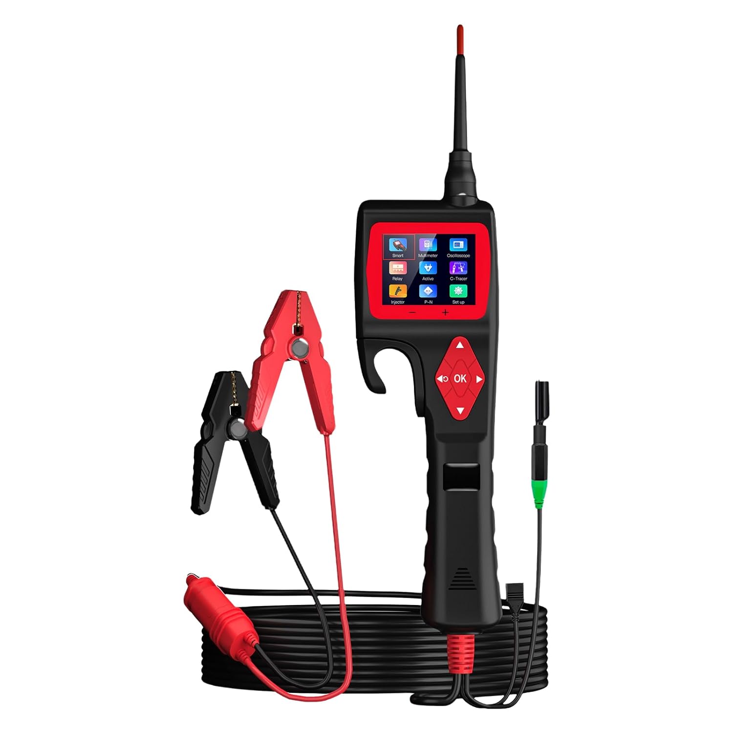 P200 Automotive Circuit Tester, 9-30V Power Circuit Probe Kit with Smart Hook, Oscilloscope Multimeter, Car Electrical Diagnostic Tool for Injector Test, Component Activation, Short Circuit Locator