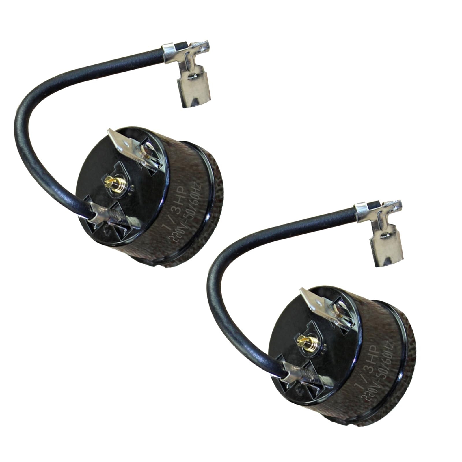 Tsophreniq 2Pcs Refrigerator Thermal Overload Protector Round Freezer Compressor Protector 1 / 2HP / 1 / 3HP / 1 / 4HP / 1 / 5HP / 1 / 6HP Refrigerator Overload