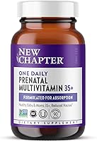Vista 1 de New Chapter Prenatal Vitamins, One Daily Prenatal Multivitamin Enhanced for Age 35+ with Methylfolate + Choline for Healthy Mom & Baby, Gluten Free