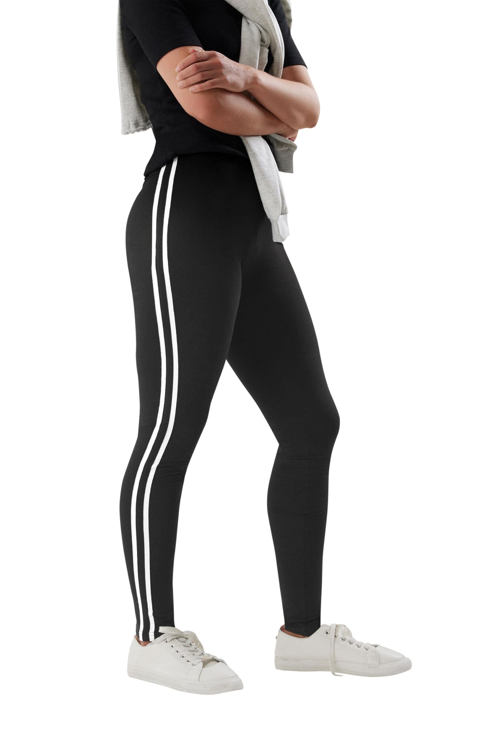 Long Tall Sally Women's Black - Lts Tall Stripe Legging 16 Long