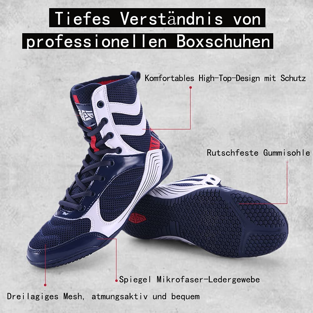 Scarpe da Boxe da Uomo e da Donna comode e Traspiranti Scarpe da Wrestling Scarpe tozze