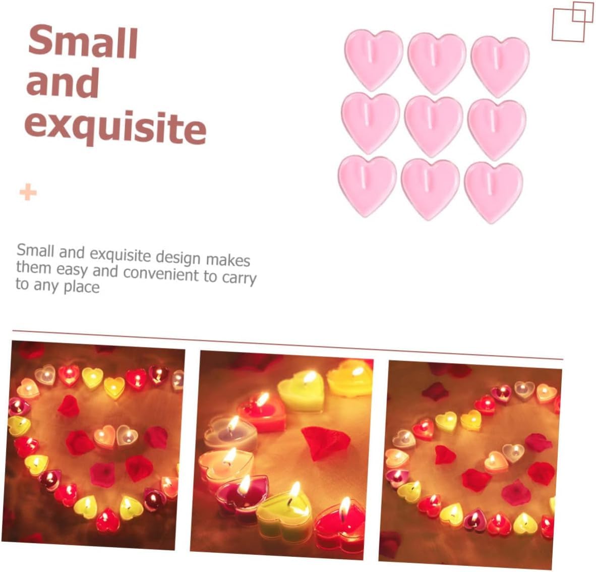 50 Candele Tealight A Cuore - Candele Romantiche Senza Fumo Per Matrimoni E Anniversari - Foto 11