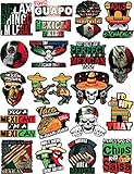 20 Mexican Stickers - Calcomanías Mexicanas - 100% Vinyl Stickers for Adults - Funny Decals for Hardhat, Construction, Laptop, Water bottle or Lunchbox. Pegatinas cascos. Calcomanias para autos