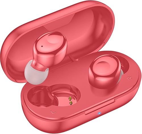 Kurdene S8 - Auriculares inalámbricos Bluetooth, sonido de graves profundos 38 horas de reproducción IPX8, impermeables, llamadas transparentes con