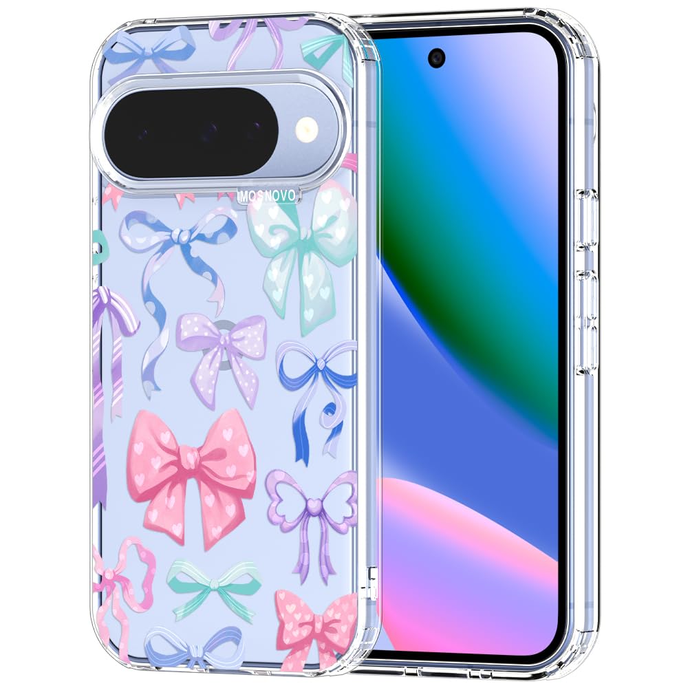 MOSNOVO Case for Google Pixel 9 & Pixel 9 Pro, [Buffertech 6.6ft Military-Grade Drop Protection] [Anti Peel Off Tech] Clear TPU Bumper Phone Case Cover Design - Great Wave — view 39