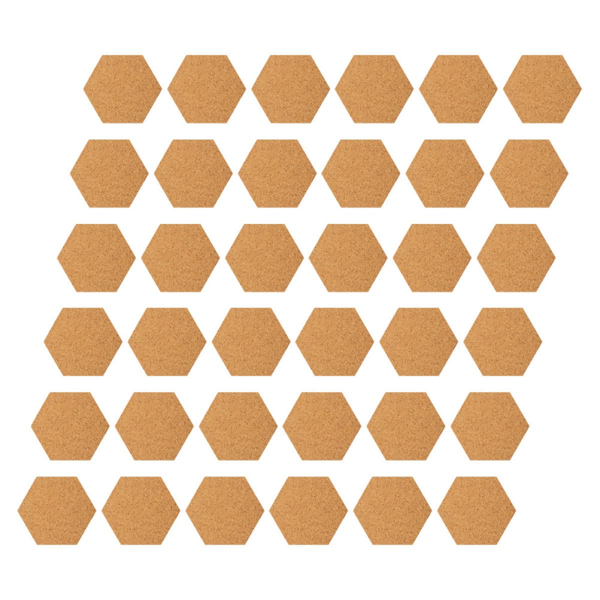 Coussinets liège hexagonaux 2 mm pour bricolage et support adhésif - 8