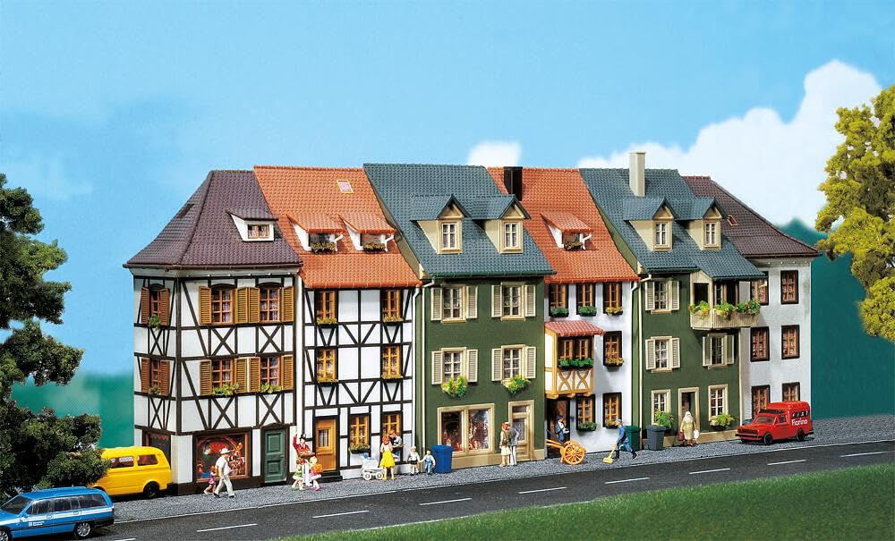 Faller 130430 - 1/87 / H0 6 Relief Houses - New