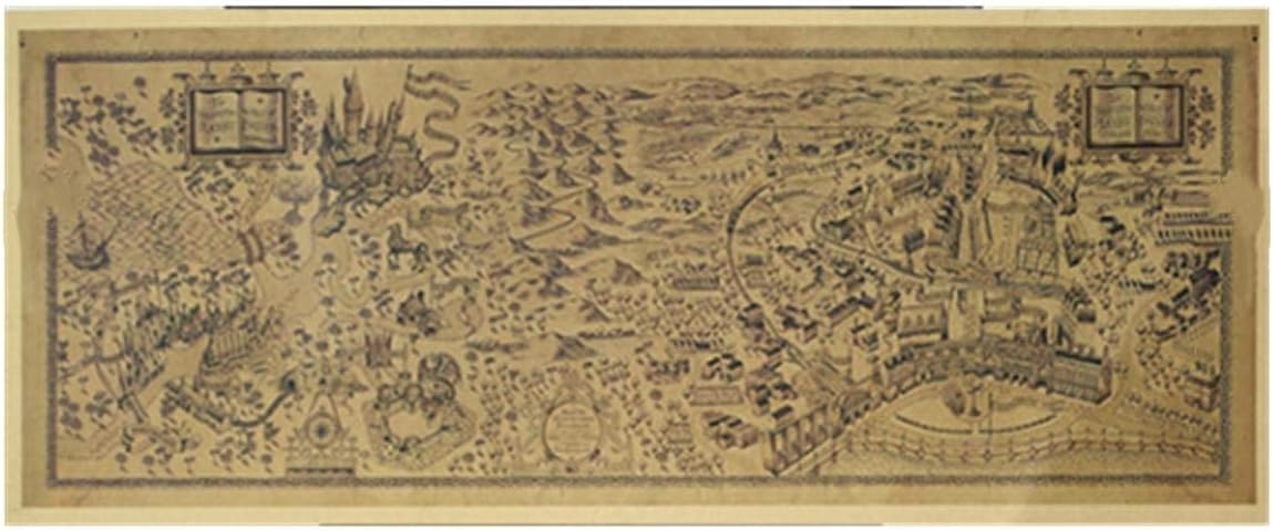 Harry Potter Map Poster retro kraft paper series Bar Cafe decorative painting