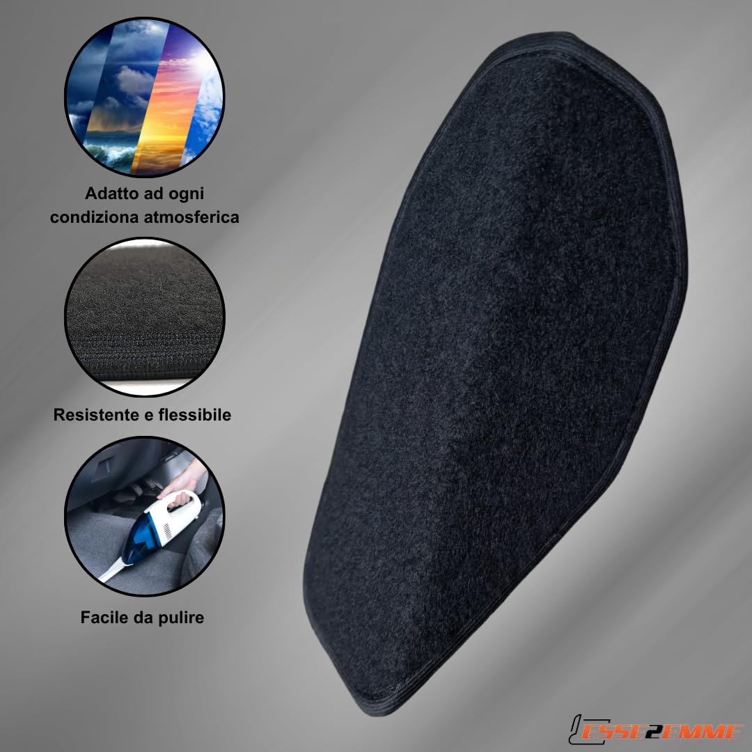 ESSE2EMME Tapis de protection pour repose-pieds | Modèle Fiat Panda III