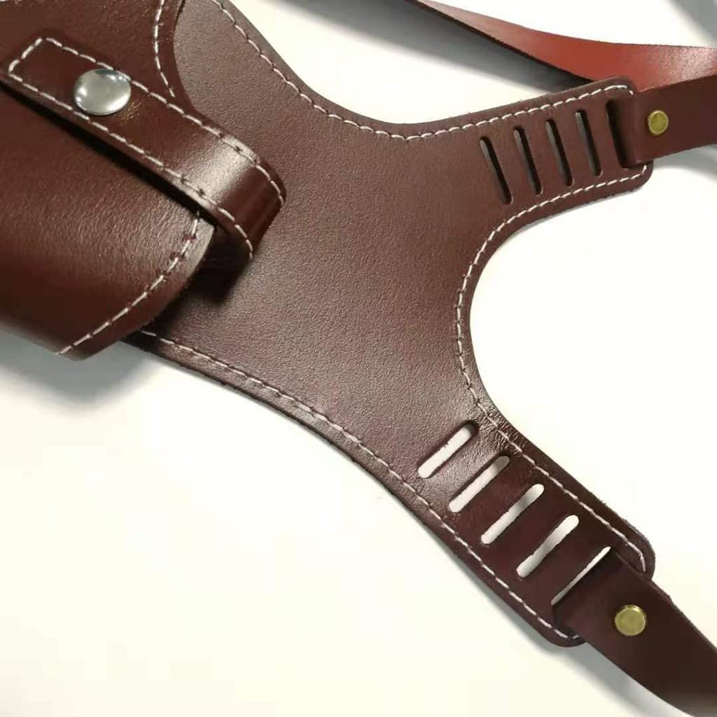Fondina Tattica per Pistola Della Mano Destra, Fondina per Pistola In Pelle per Ascella Steampunk Portafogli Pelle Antifurto con Cinghie Regolabili per 17 19 31 32 96 92