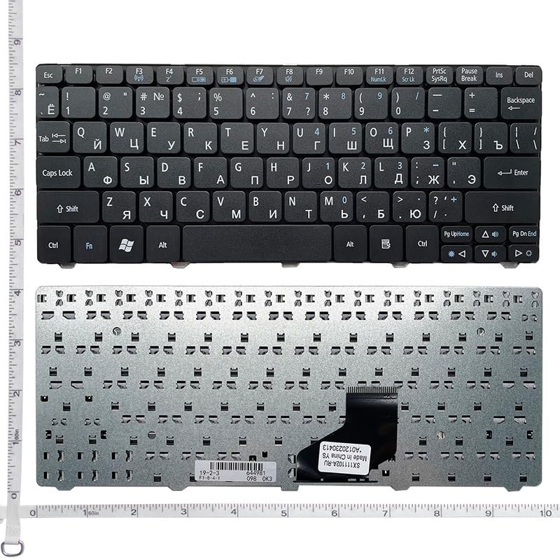 US/UK/RU/BR/SP/FR Keyboard for Acer for D255 D256 D257 D260 D270 D271 N55C ZH9 ZE6 E350 ONE 522 533 532G 532H 521 AO522 eMD350 EM350 Easy to Replace(RU Black)