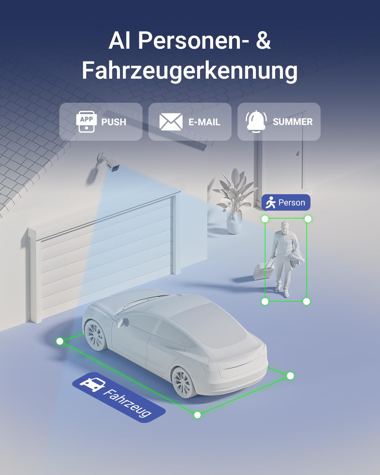 ANNKE 3K/5MP Lite 4CH 5 in 1 Registratore DVR di Sicurezza mit Personen- und Fahrzeugerkennung per Sistema di Telecamere CCTV, Unterstützt 4 Analoge und 1 IP Kameras, ohne Festplatte | 5-in-1-Sicherheits-DVR-Rekorder, unterstützt 4 analoge Kameras/AHD/TVI