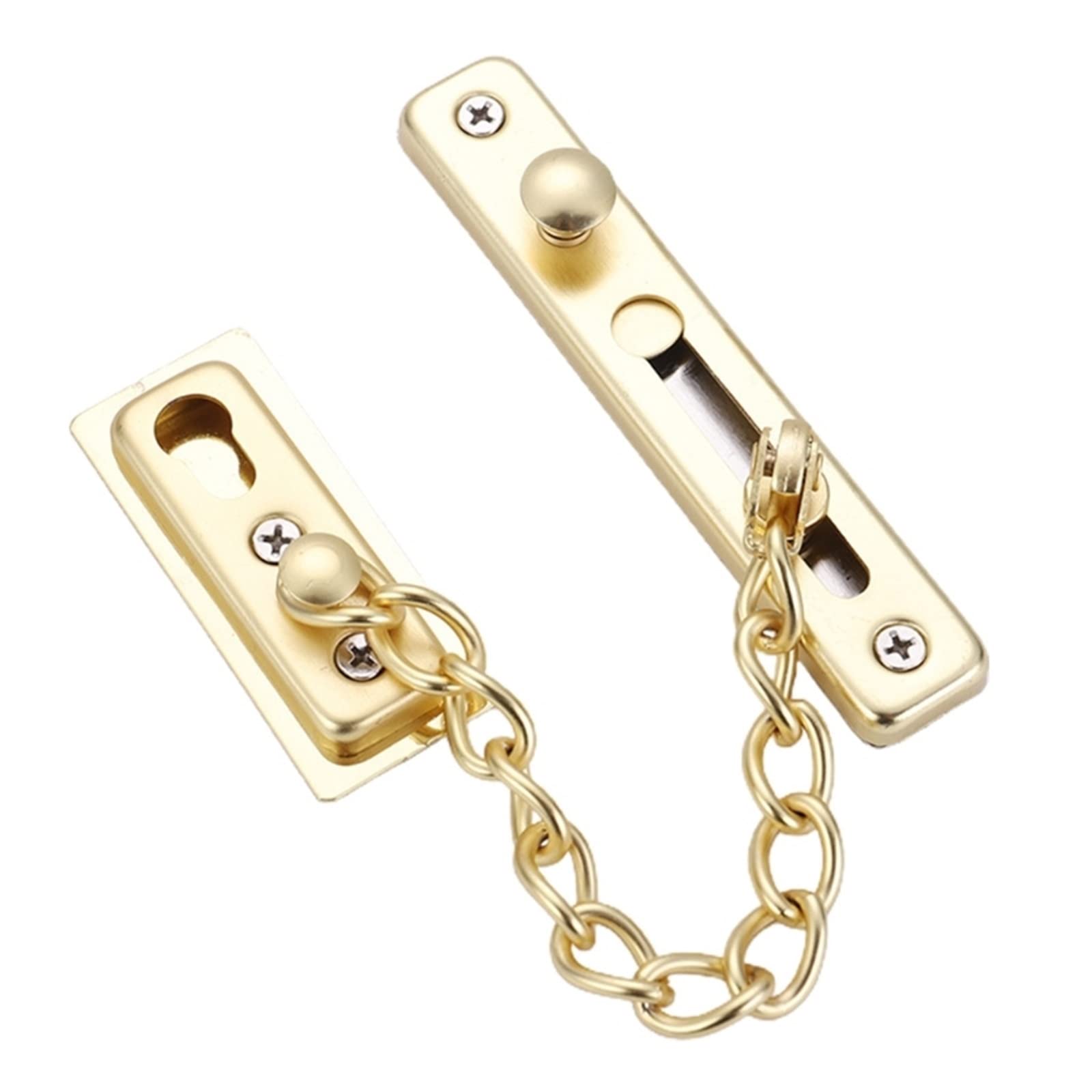 NVSFZGIYG Security Door Chain Lock Stainless Steel Anti-Theft with Safety Buckle Latch(Nero)