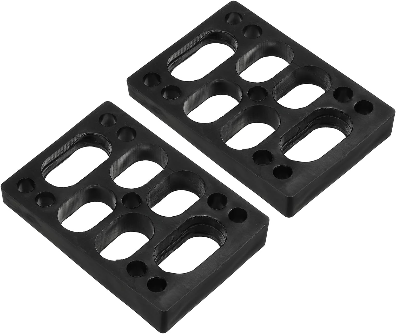 PATIKIL Skateboard Riser Pads, 2 Pack PU 3x2 Skateboard Riser Pads Angled Wedge Shock Pads for Skateboard Truck, Black