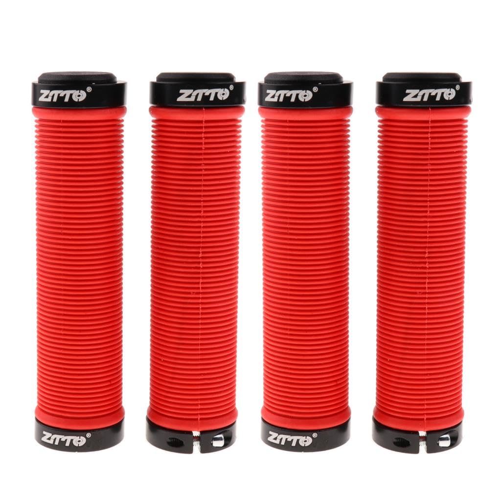 CALANDIS™ 4X MTB Bike Handlebar Grips Silicone Gel Lock on Anti Slip Bicycle Grips Red | Handlebar Grips Tape & Pads | Bicycle Components & Parts | Cycling-image-5