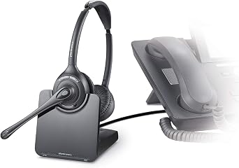 Plantronics PL-CS520 Binaural Wireless Headset System, Black/Silver