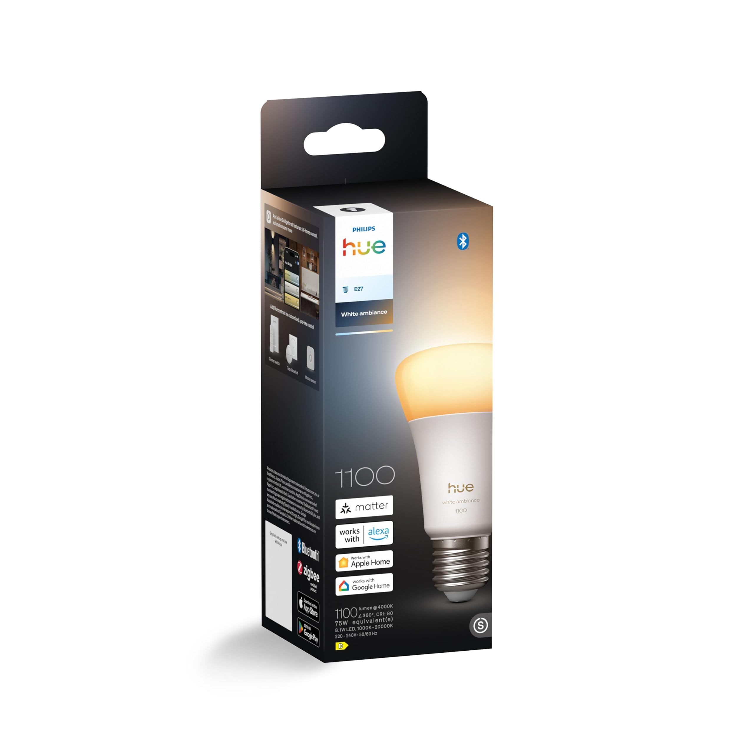 Philips Hue - Starterkit - 2x E27 Standard Lampen - Warm/Kaltweiß