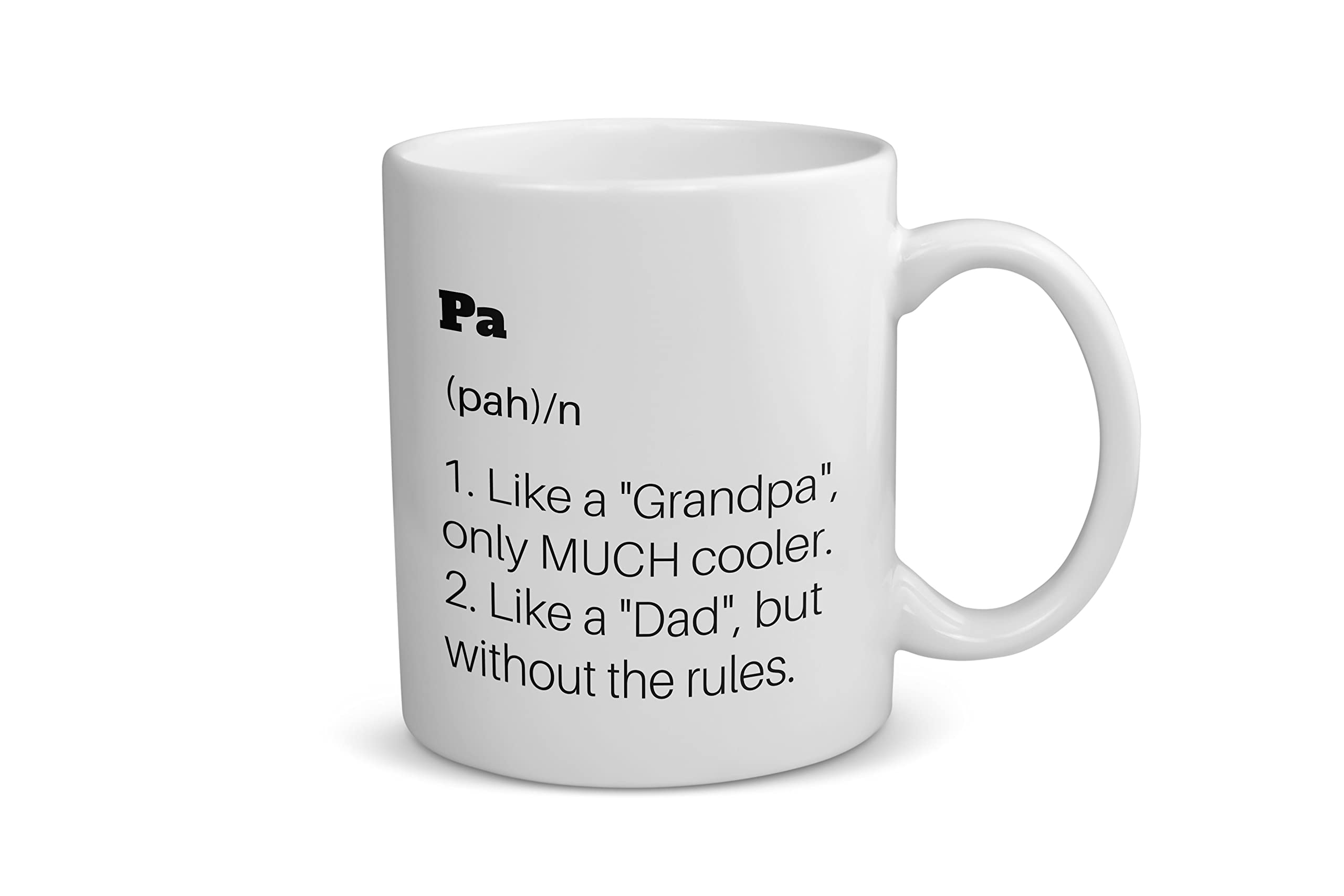 Pa Coffee Mug, Funny Gifts for Papa, World's Best Pa Birthday Present, Grandpa Cup Gift Ideas, White