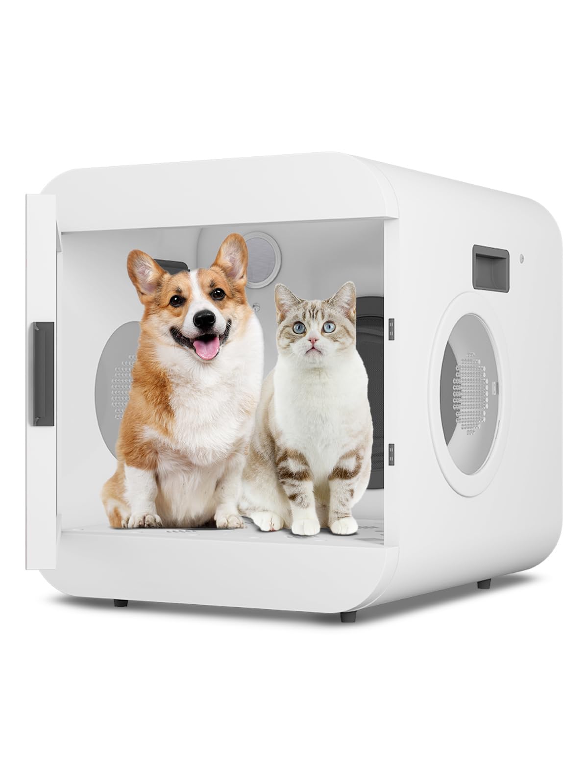 Automatic Pet Dryer Box for Cats and Puppy, 65L Ultra Quiet Dog Hair Dryer Smart Time/Wind Speed Control Cat Dryer, 360 Drying