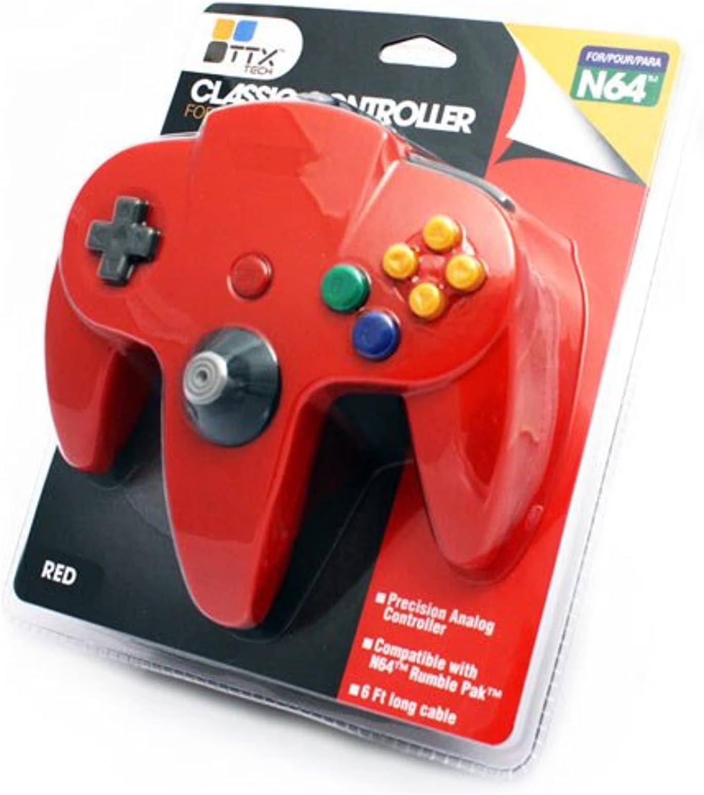 N64 - Controller OG - Solid Red (Third Party)