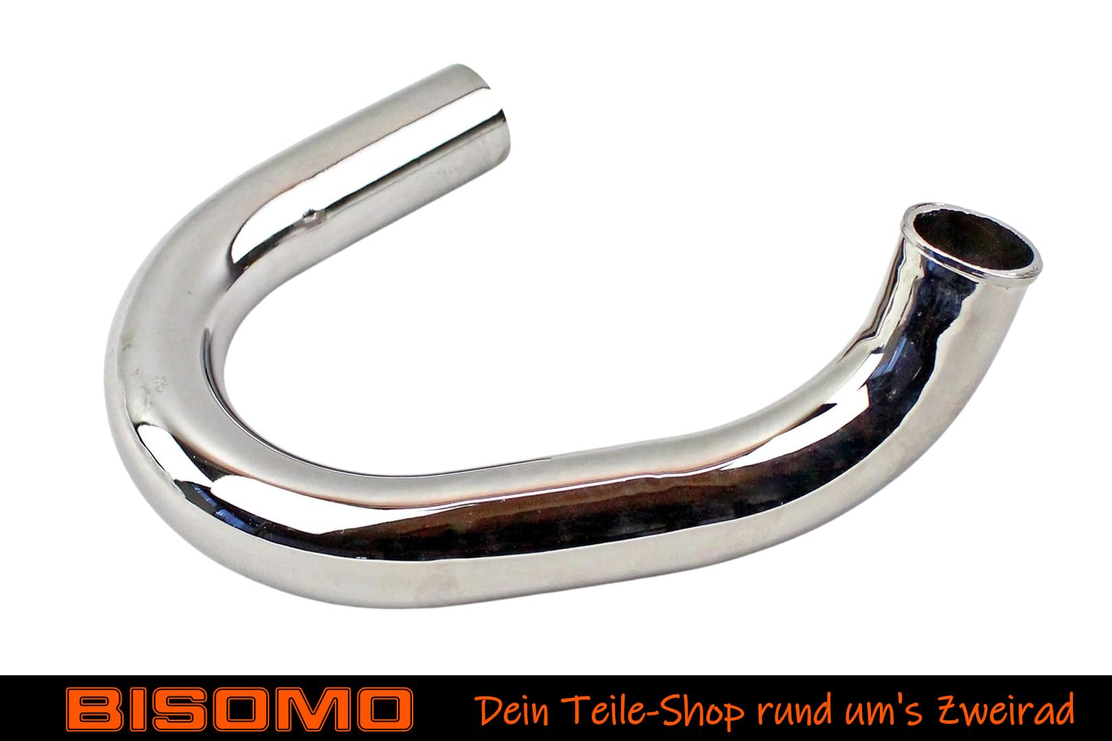 Krümmer + Krümmermutter-Set 32mm Tuning, für Simson SR50 SR80 Roller, verchromt, mit Klemmschelle, Krümmerdichtring, Sicherungsblech