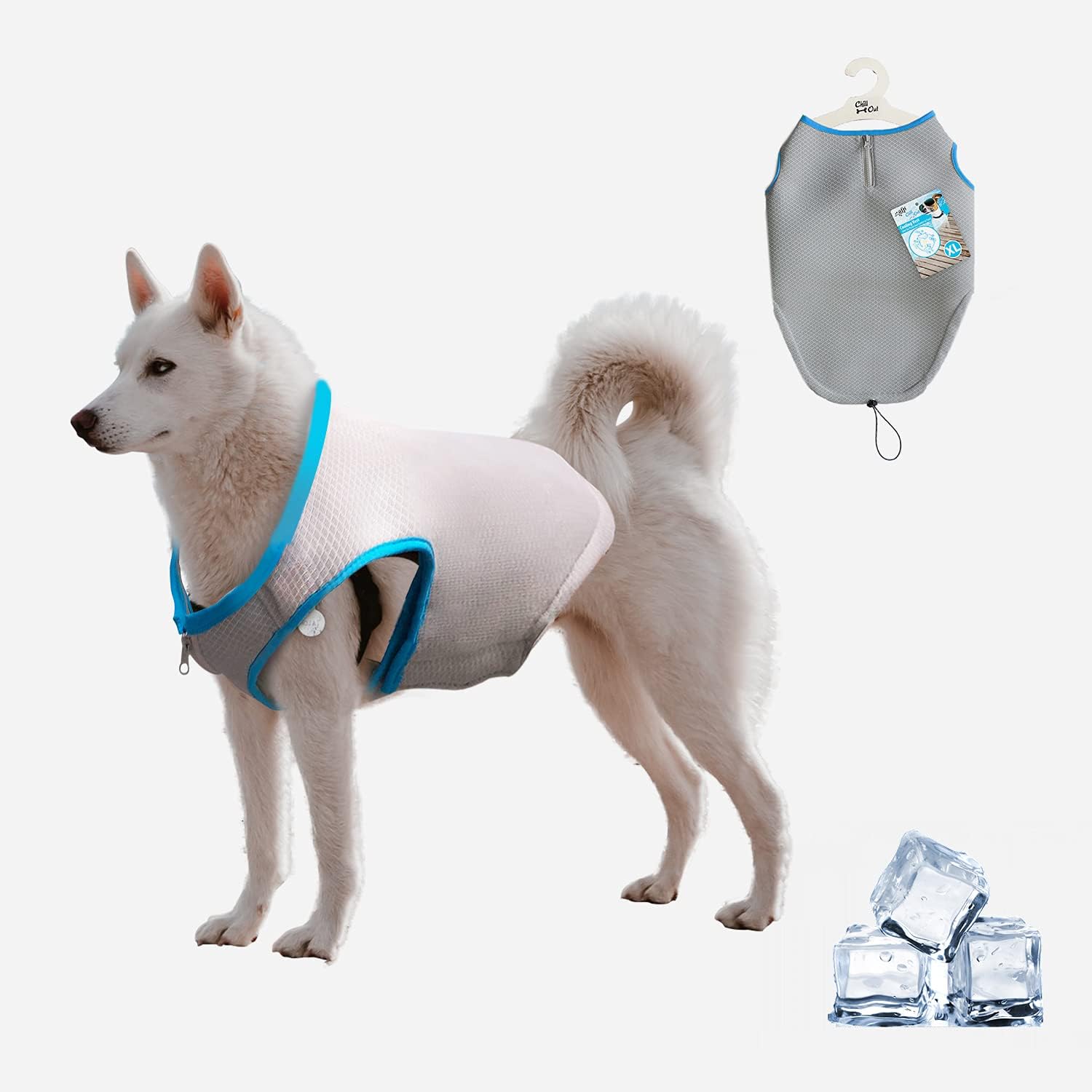 ALL FOR PAWS Dog Cooling Vest Breathable Instant Cooling Dogs Vest Lightweight for Summer Dog Clothes (XL)