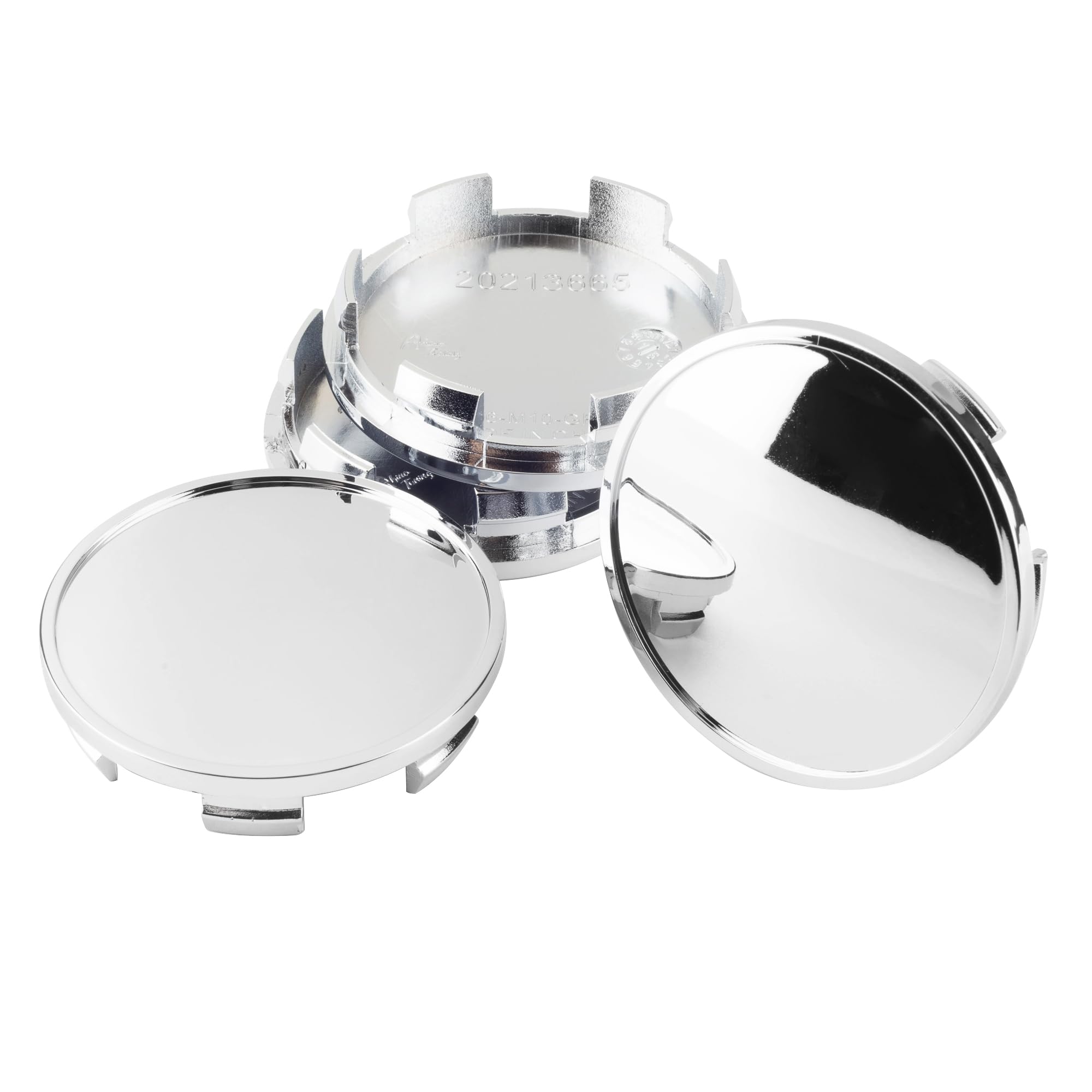 RTRHINOTUNING 65mm Chrome Wheel Center Caps
