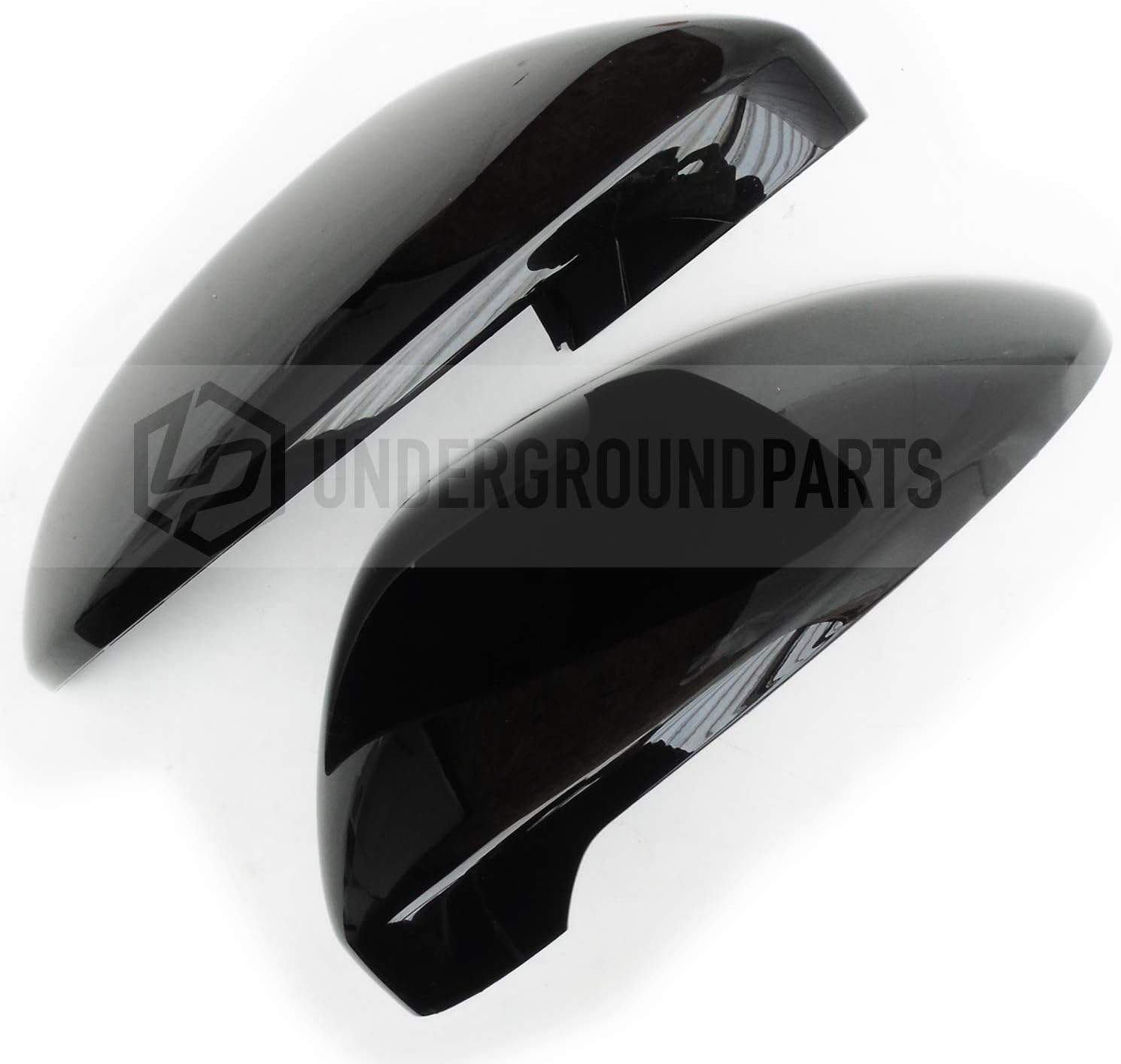 Underground Parts mk7 Deep Black Pearl Metallic Painted Door Wing Mirror Covers Caps Pair left and right