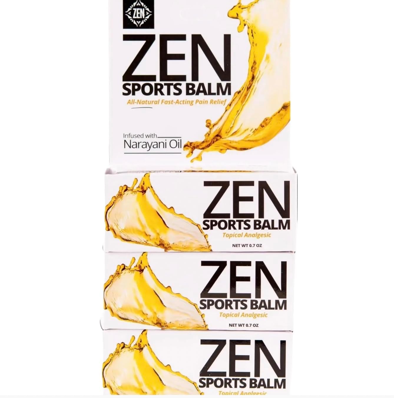ZEN Sports Balm with Narayani Oil- Cramps, Backaches and Other Workout & Exercise Injuries, Fast-Acting (Pack of 3)