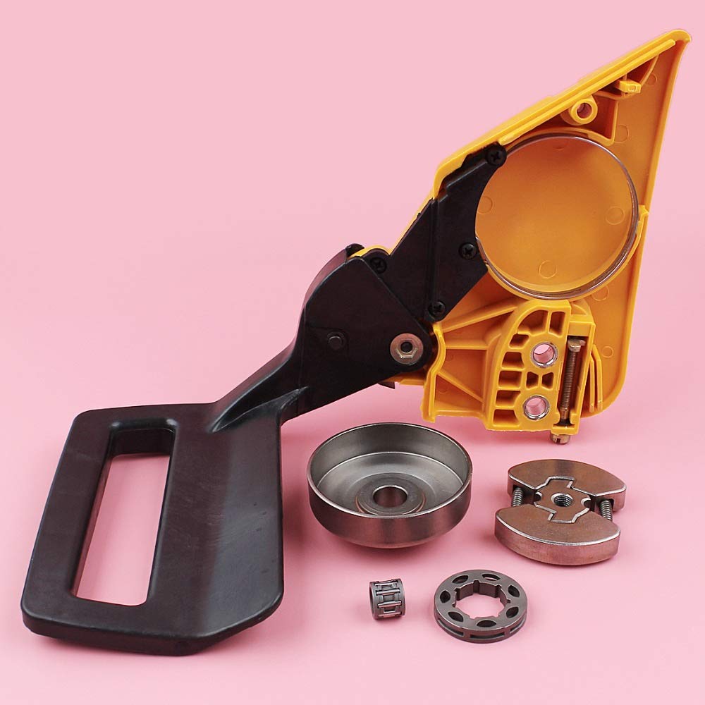 HAOHAO Freno de la Cadena del Embrague Cubierta de la manija del Juego de batería for el Socio 350 351 Motosierra Repuesto 3/8 Paso 7 Dientes 19mm ID cojinete de Agujas Kit