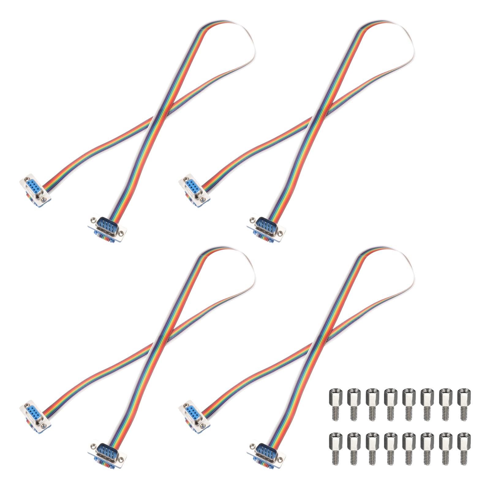 Cable plano DB9 macho a hembra de 19.7" e IDC de 2.54 mm para proyectos electrónicos 6