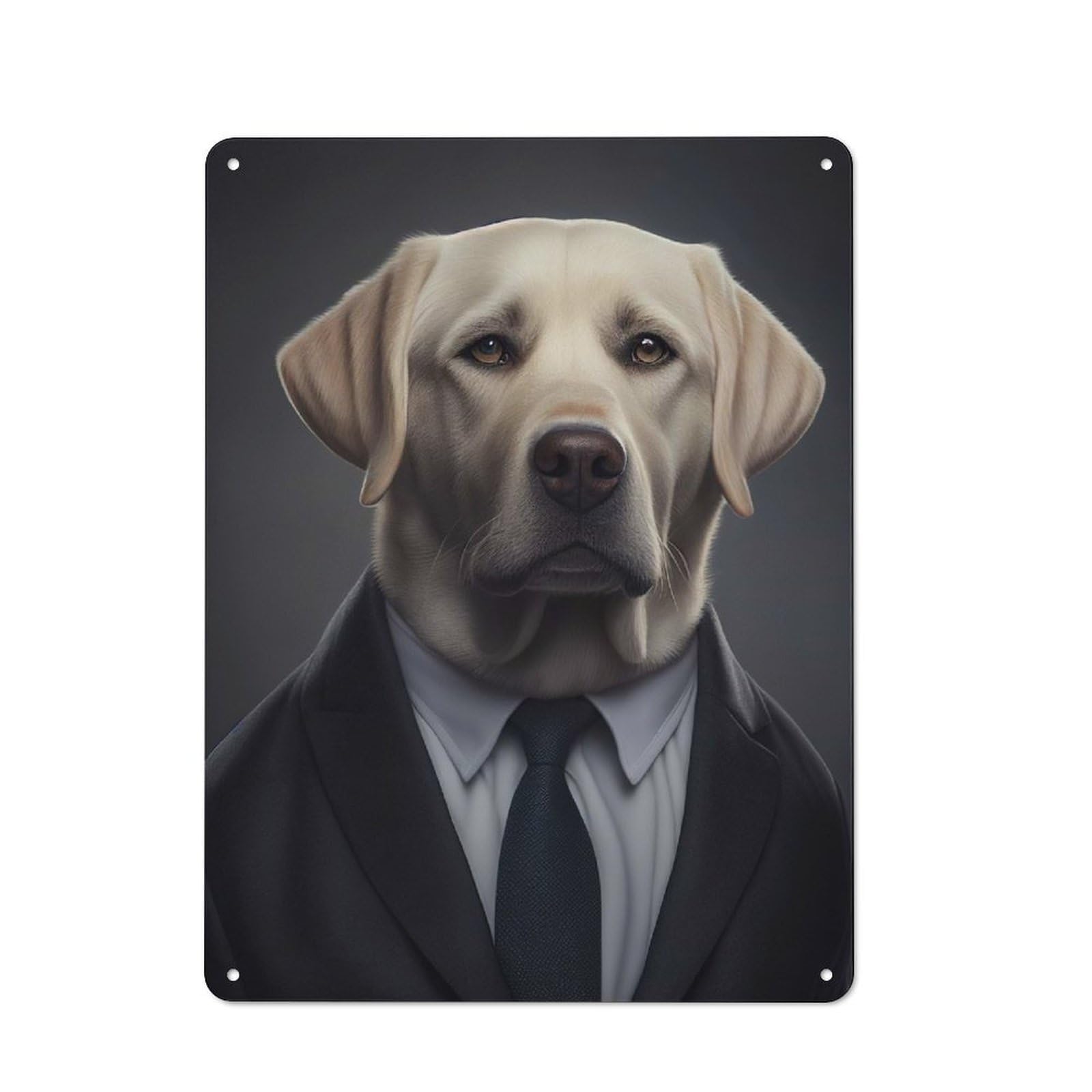 Labrador Suit Country Style Metal Wall Decor 40x30cm, Decorative Metal Sign for Kitchen, Cafe, Pantry Or Dining Room