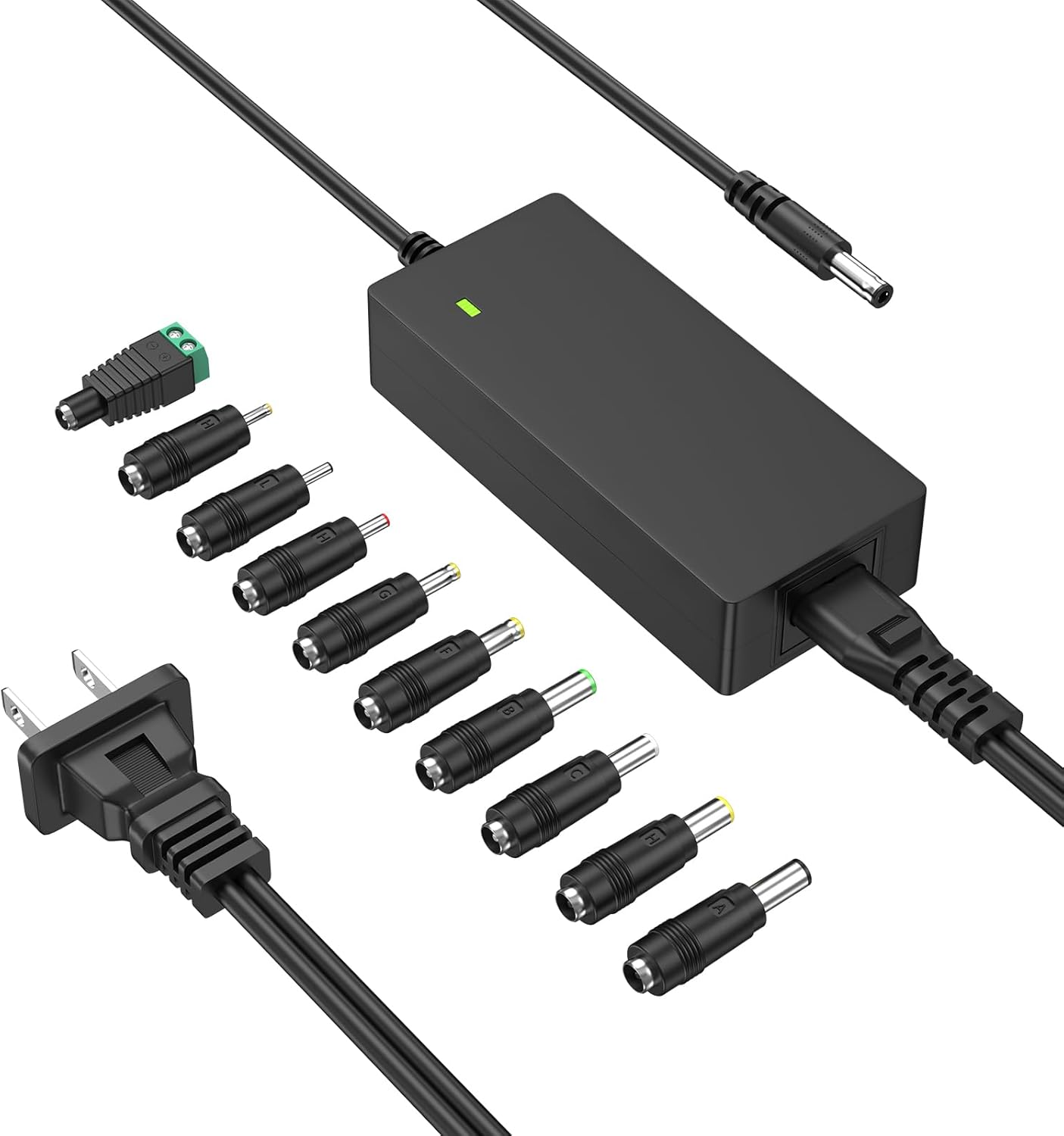 48V 2A 1.5A 1A Power Supply 96W Charger AC Adapter 48.0V 2000mA 1800mA 1500mA 1000mA Regulated 48 Volt DC Switching Power Cord Plug with 10 Interchangeable Jacks PERFEIDY