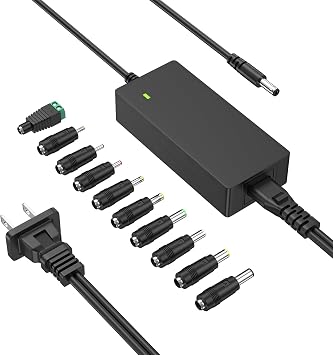 48V 2A 1.5A 1A Power Supply Charger Adapter with 10 Interchangeable Jacks