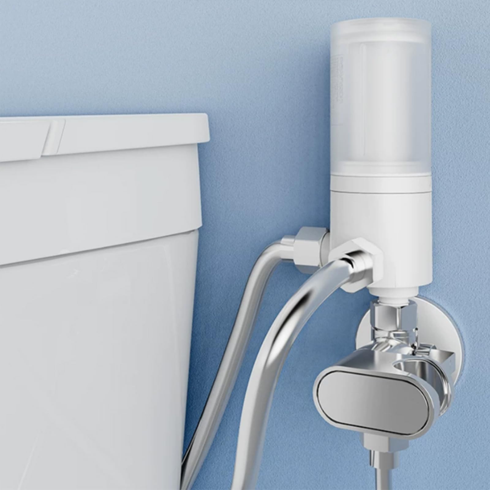 Doccetta Bidet per WC Cromato Kit Idroscopino WC In Ottone Montaggio A Parete G1/2 Doppia Uscita | con Tubo Adatto per L'Igiene personale E La Pulizia Degli Animali Domestici